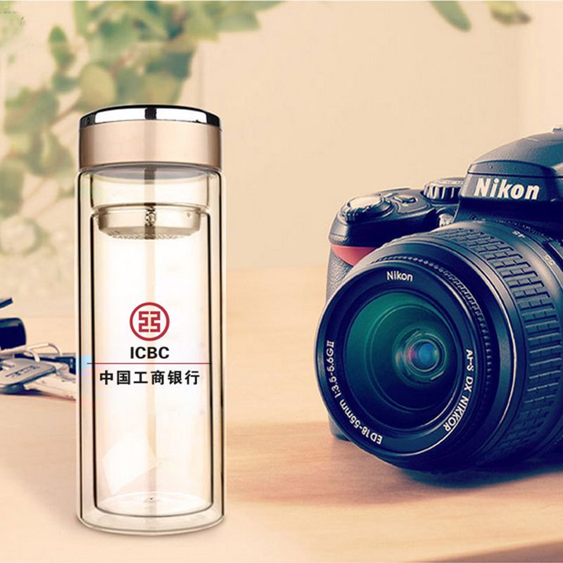 中國(guó)工商銀行定制水杯子案例玻璃杯圖片